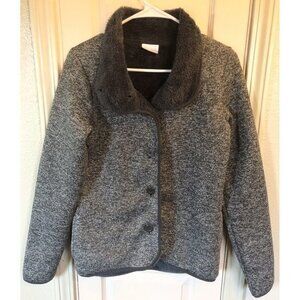 Columbia Womens Darling Days Bonded Fleece Gray Sweater Jacket Size XS